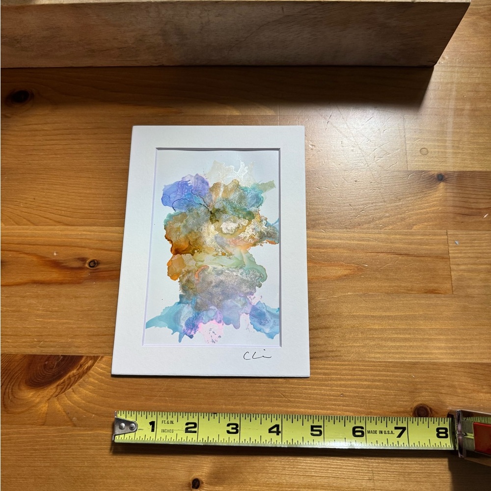 New Original Signed Artwork Alcohol Ink on Paper - Picture 5 of 5